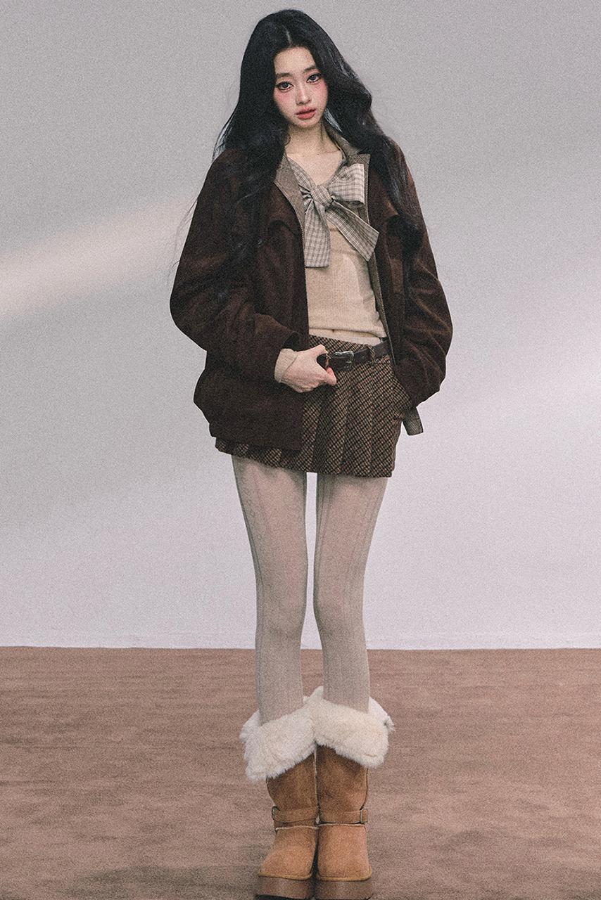 American Plaid Knitted T-Shirt