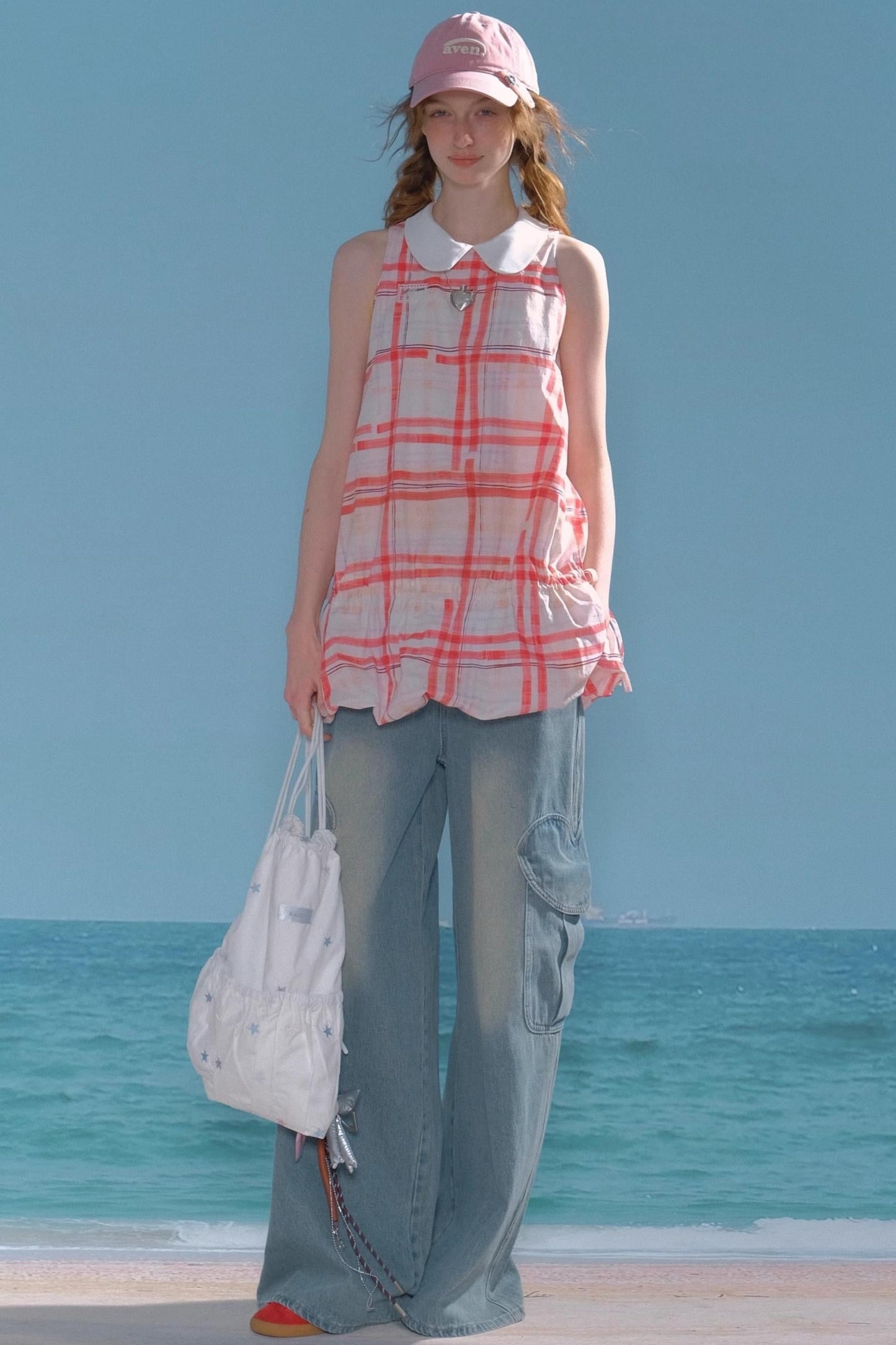 Pink Plaid Doll Dress