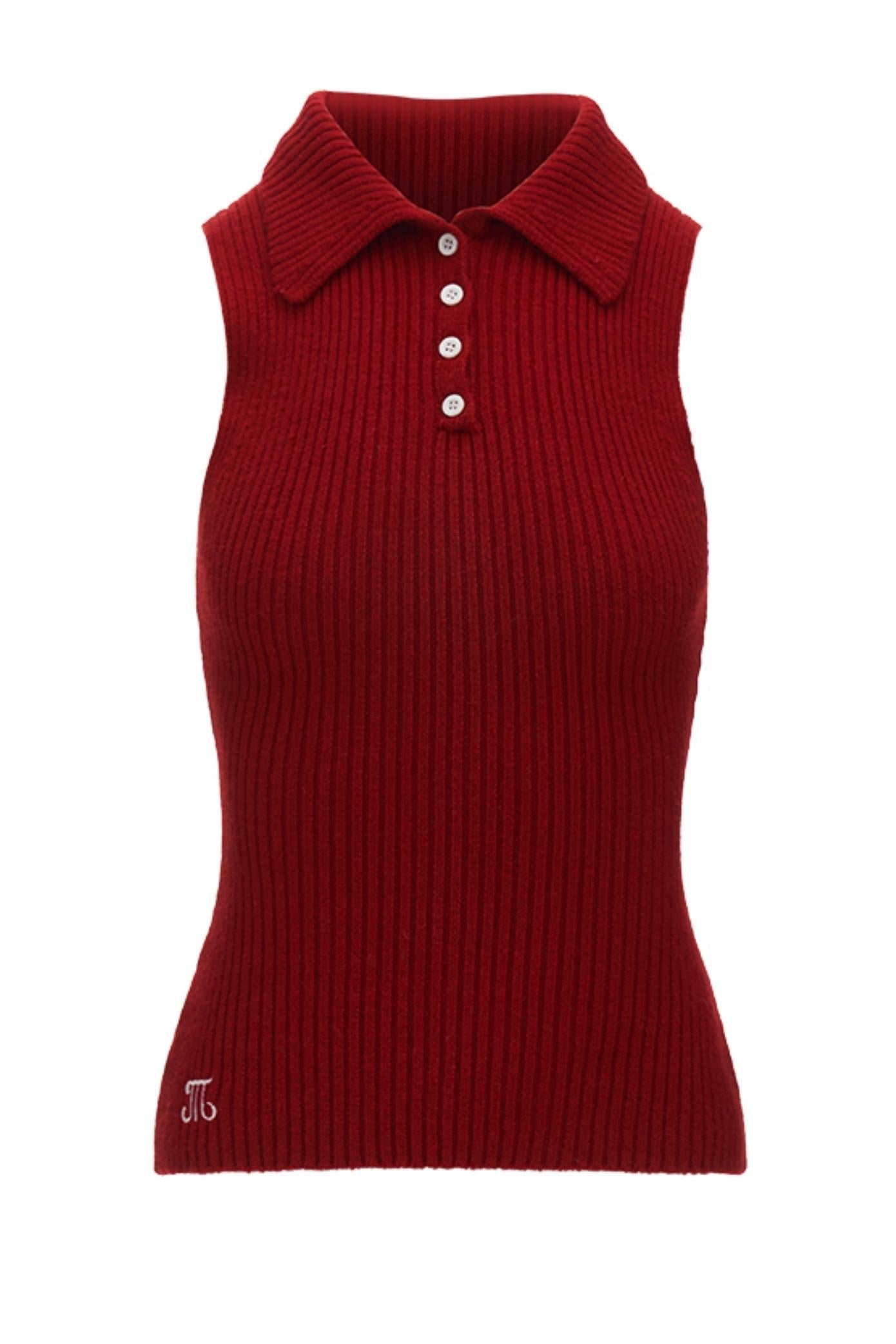 A Long Sleeve Polo Vest Top