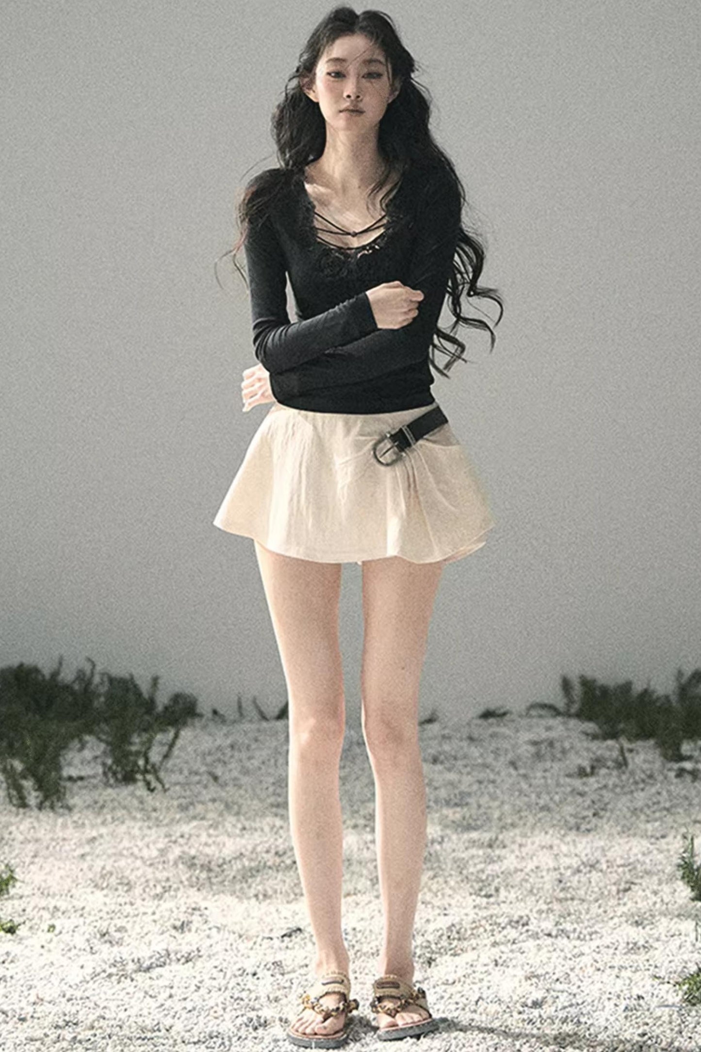 Lace V-Neck Summer Top
