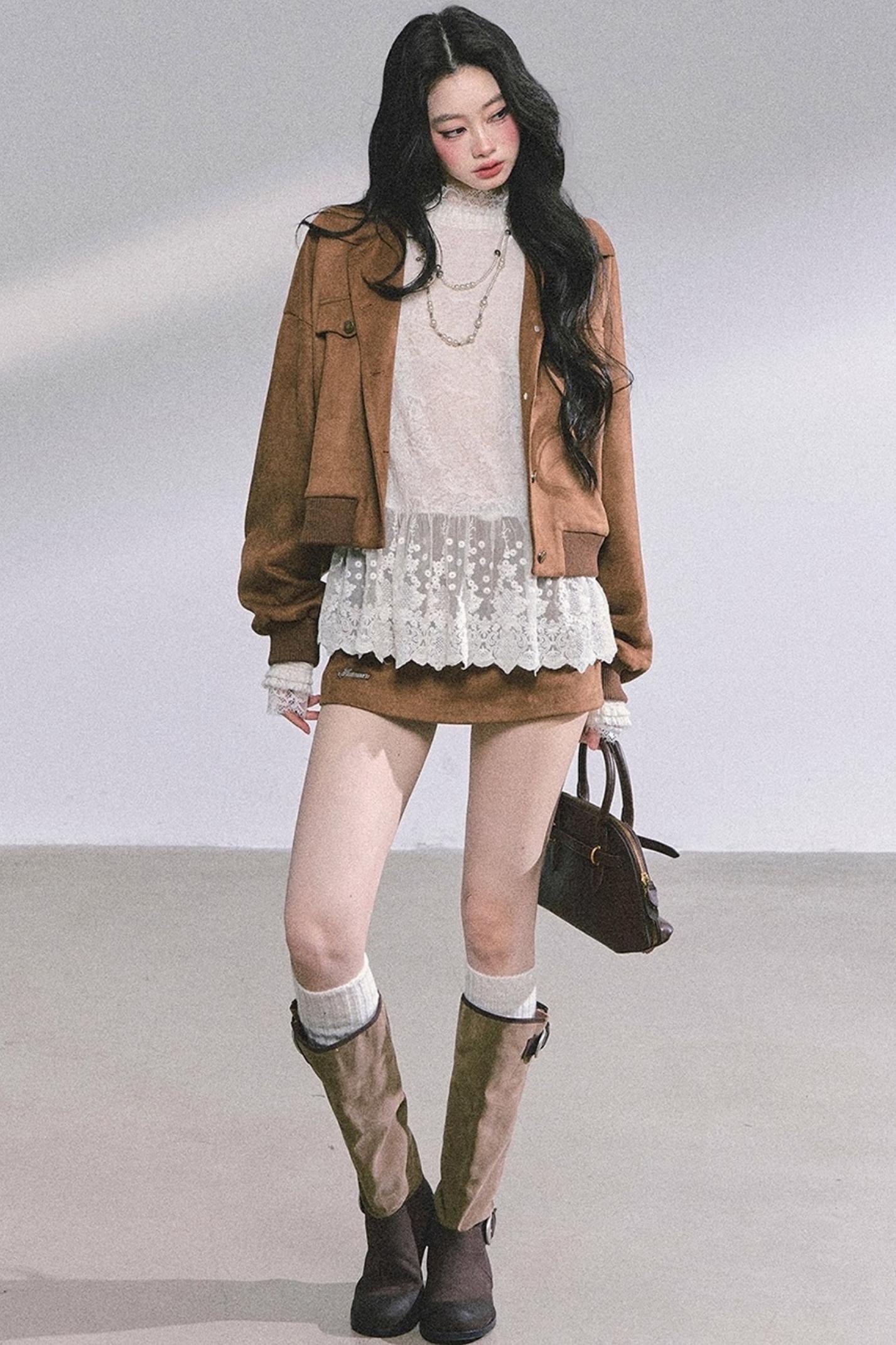 Pure Hollow Lace Top