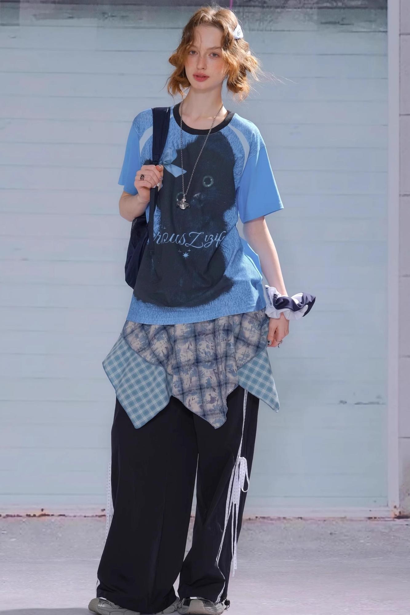 Retro Draped Wide-Leg Sweatpants