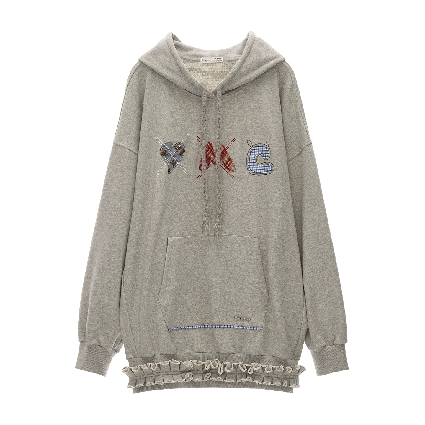 Patch Plaid Hooded Dress