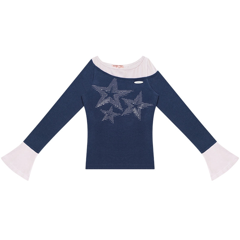 Autumn Star Flared Long Sleeve T-Shirt