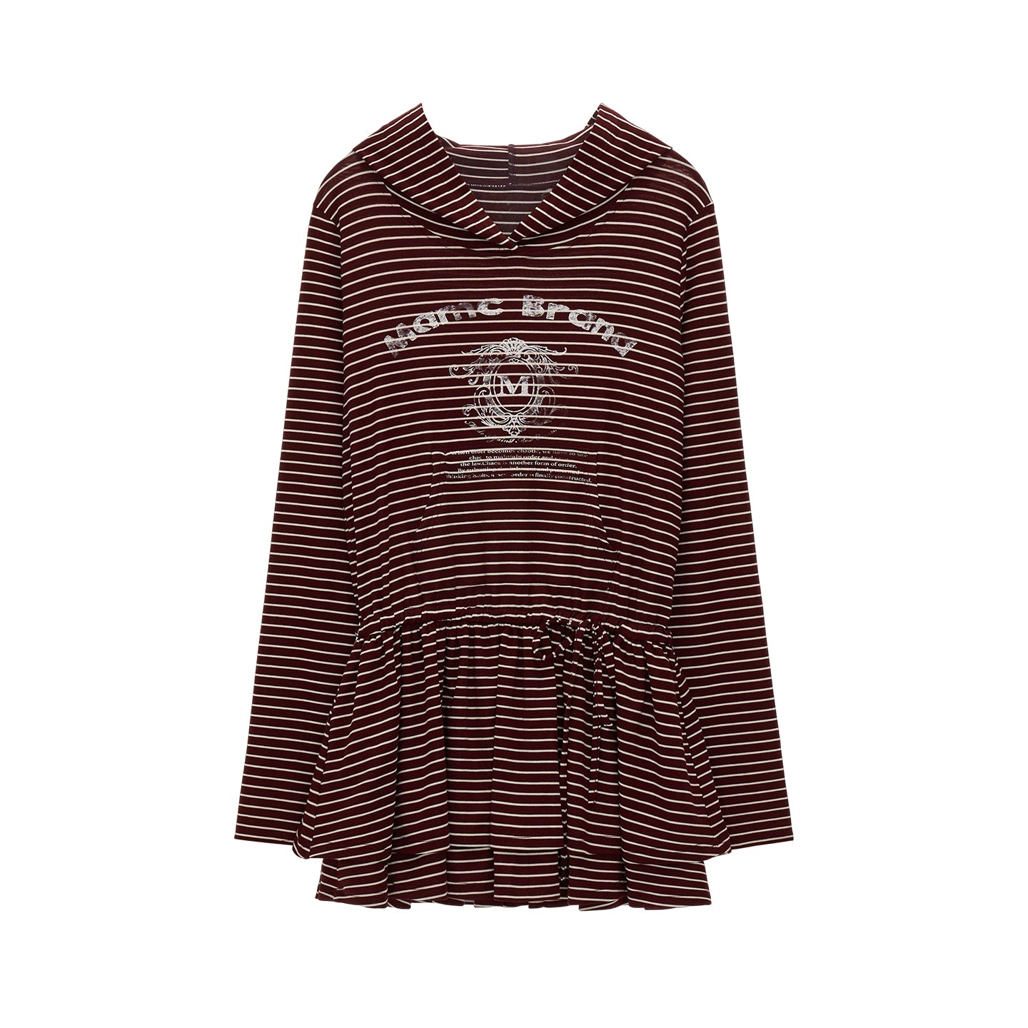Striped Hoodue Tunic Top