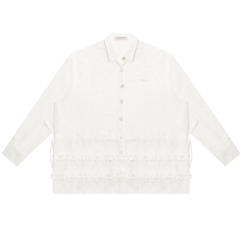 春季半透明长衬衫