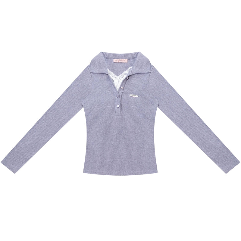 Zizifei Knit Lace Top