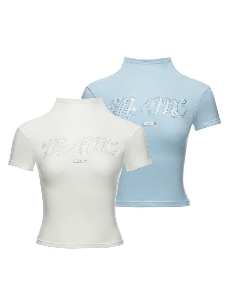 A Lace Lettered Slim Fit Top