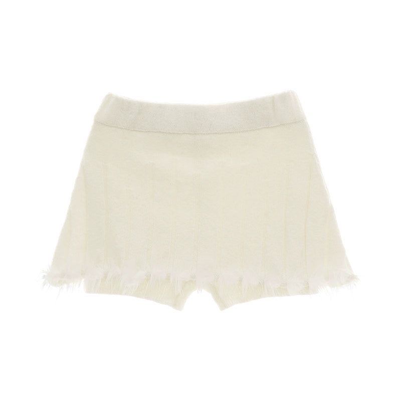 Preppy Puff Sleeve Striped Skirt Set-Up