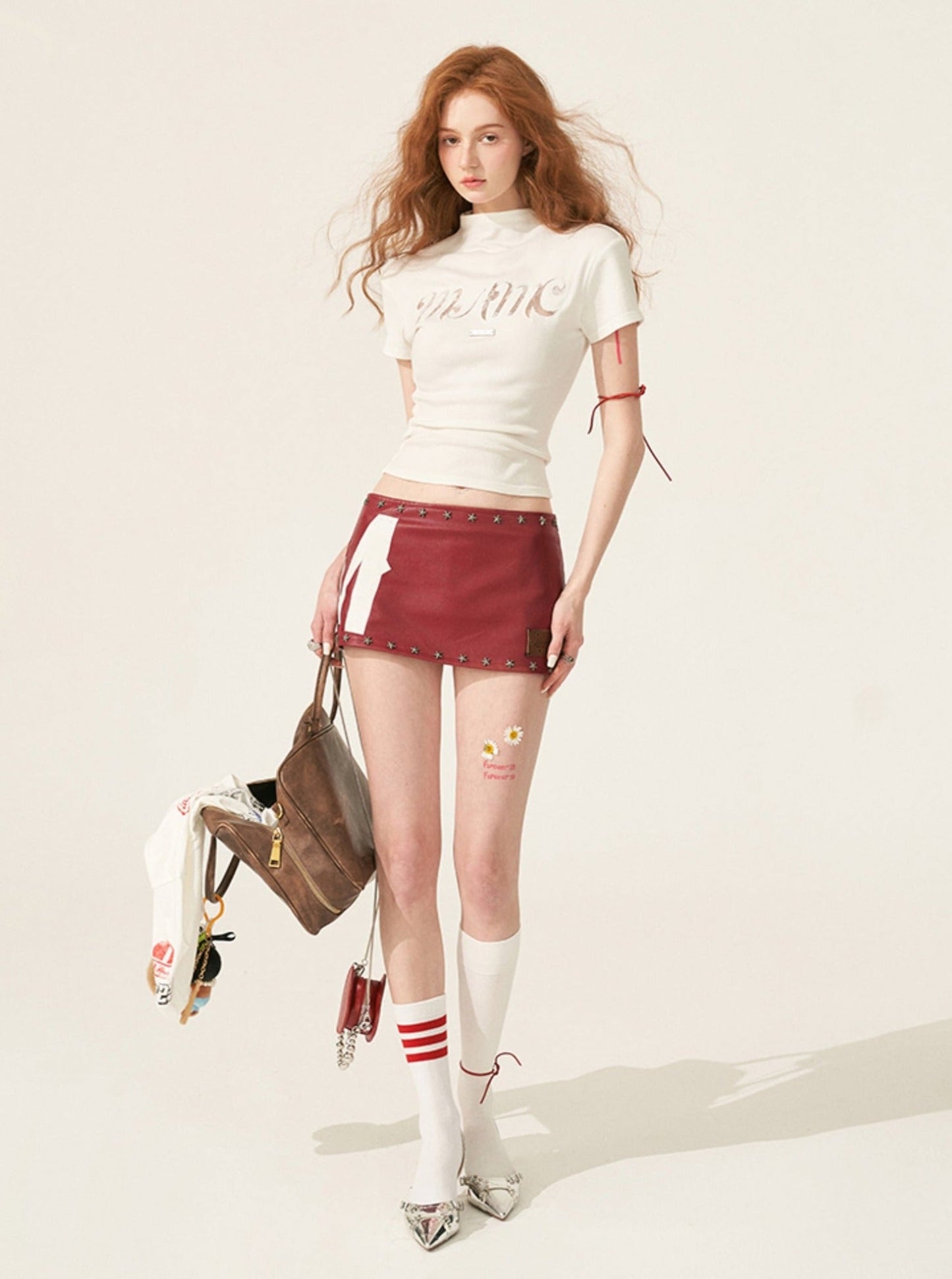 A Lace Lettered Slim Fit Top