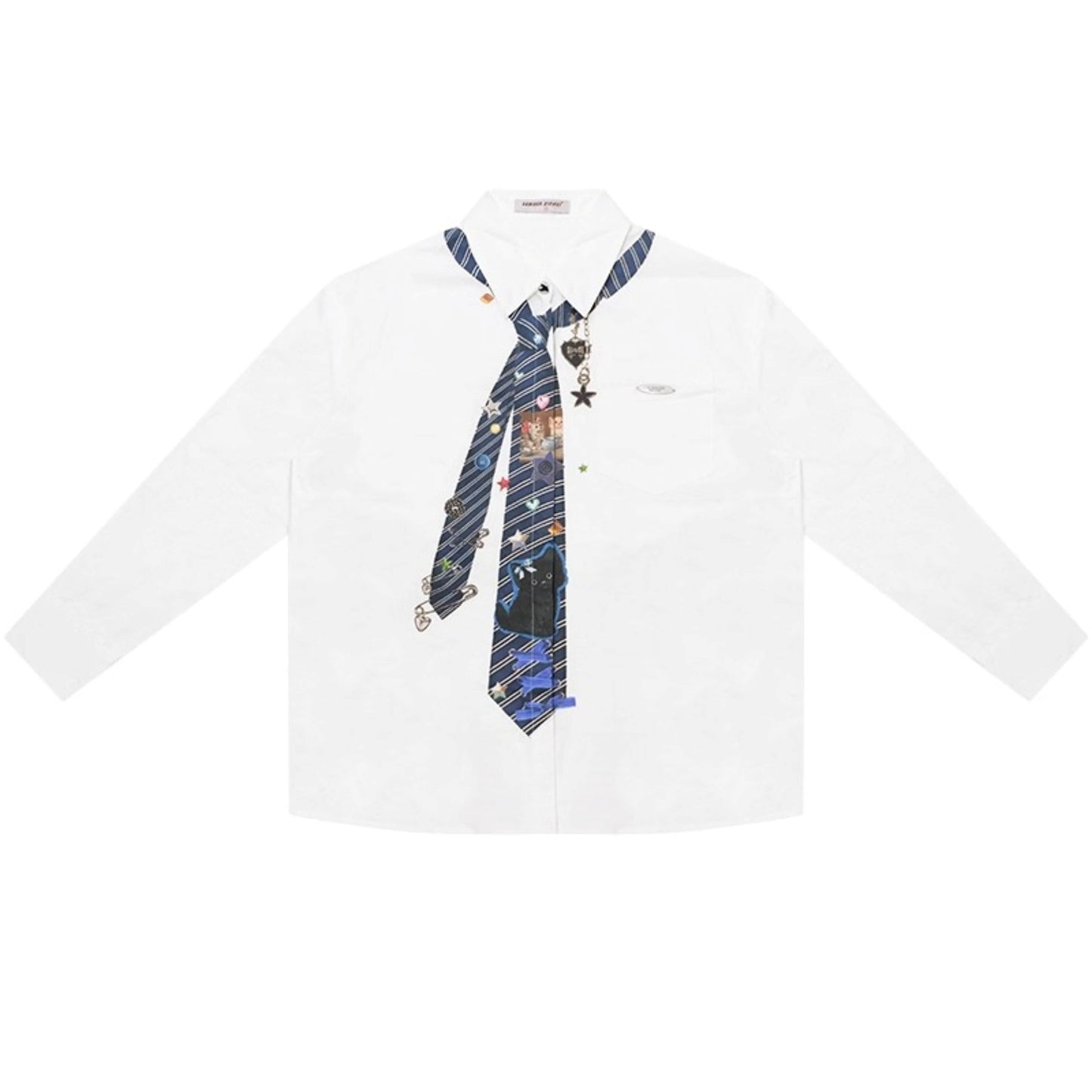 Retro Design Tie Print Shirt