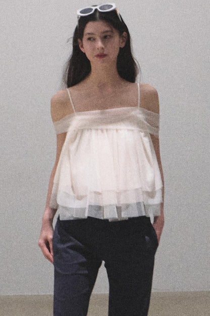 Moonlit Mesh Camisole Top