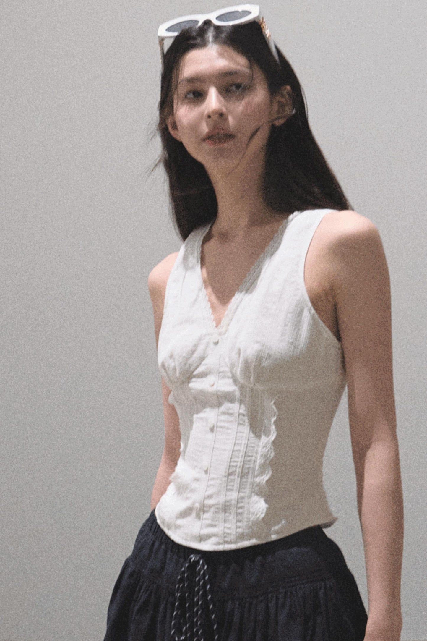 Ruffled V-Neck Camisole