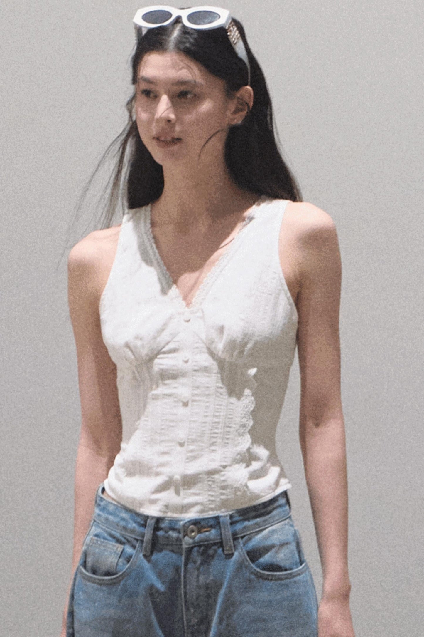 Ruffled V-Neck Camisole