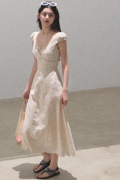 Bohemian Floral Embroidered Dress