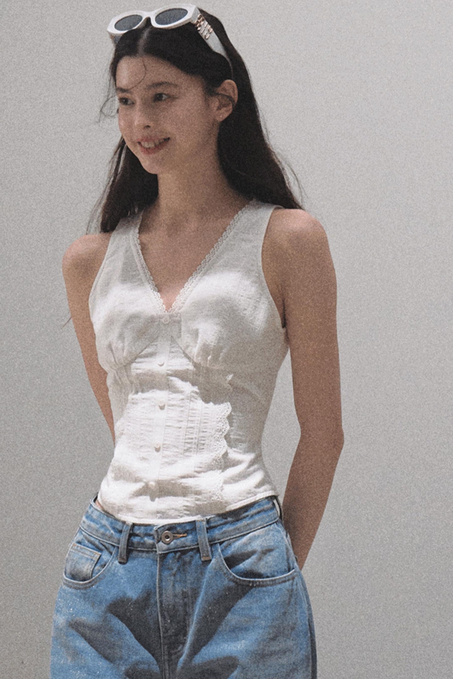 Ruffled V-Neck Camisole