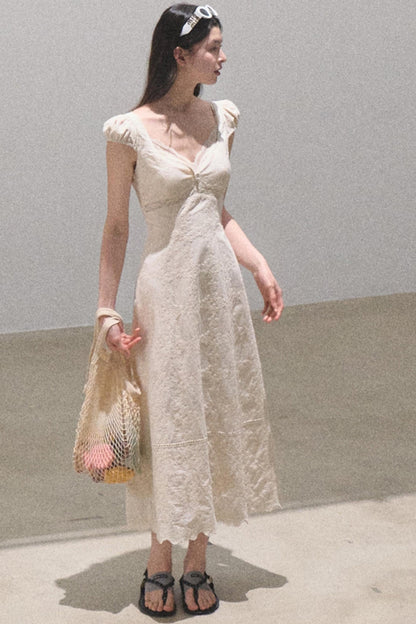 Bohemian Floral Embroidered Dress