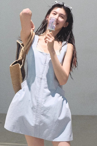 Clear Sky Sleeveless A-Line Dress