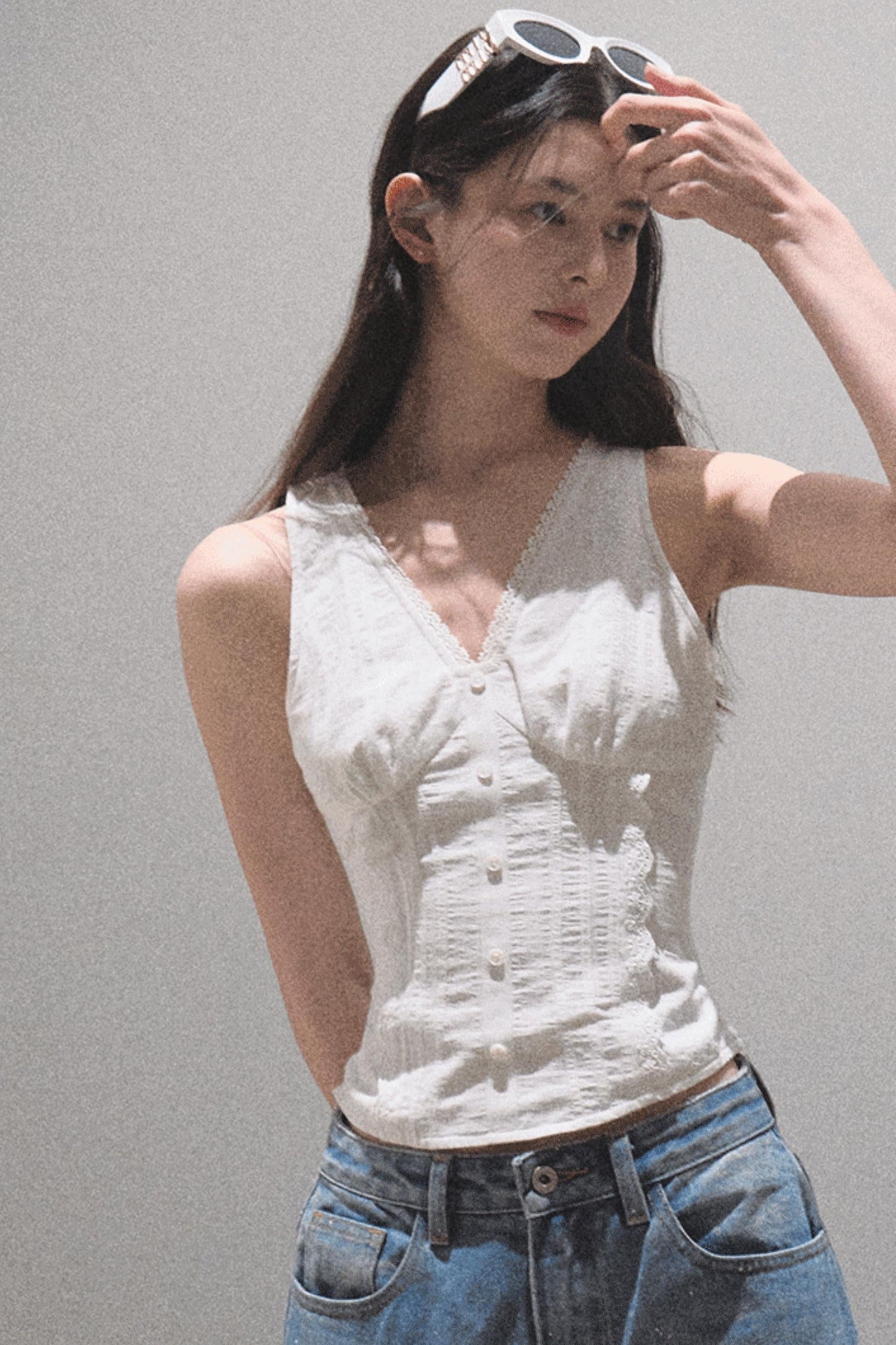 Ruffled V-Neck Camisole