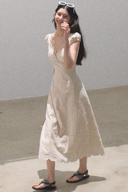 Bohemian Floral Embroidered Dress