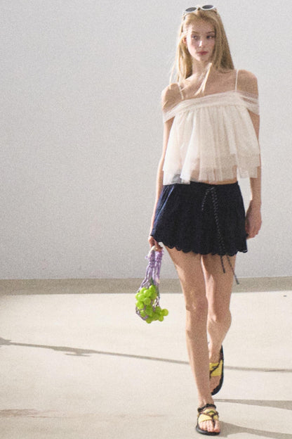 Moonlit Mesh Camisole Top