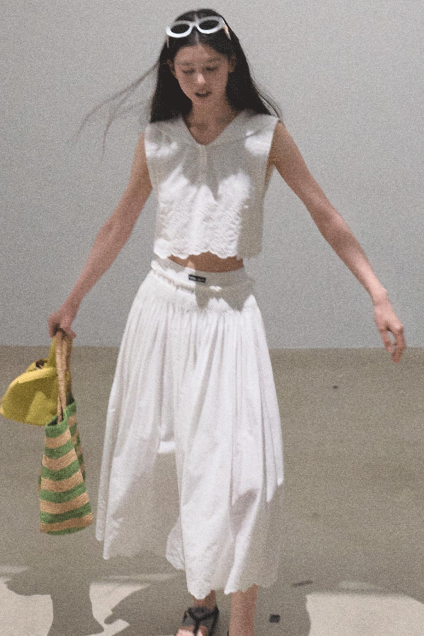 Cotton Tank & Pleated Skirt Set-Up