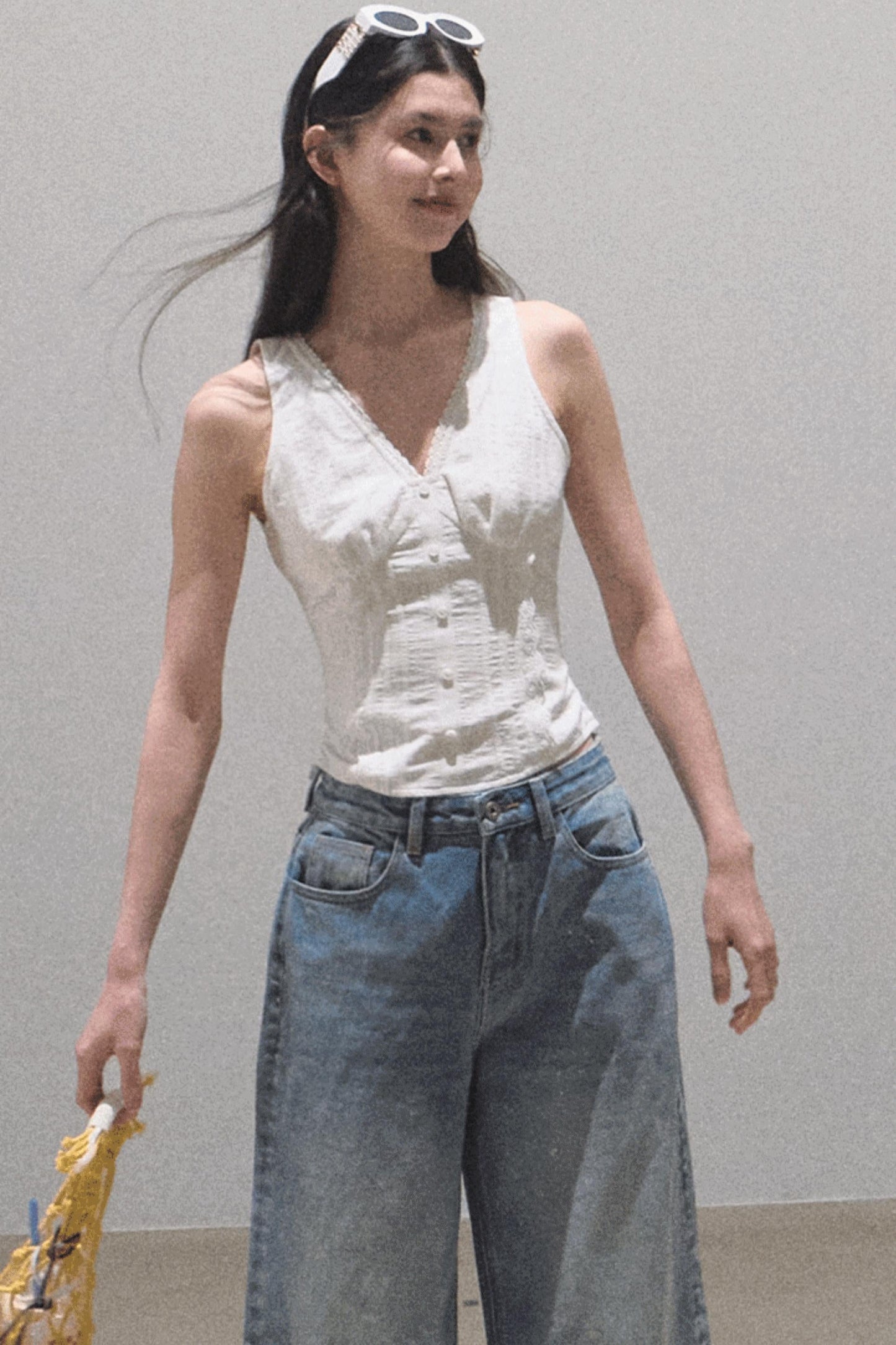 Ruffled V-Neck Camisole