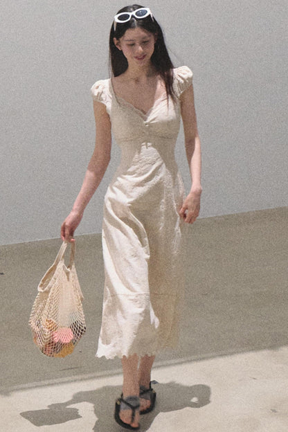 Bohemian Floral Embroidered Dress