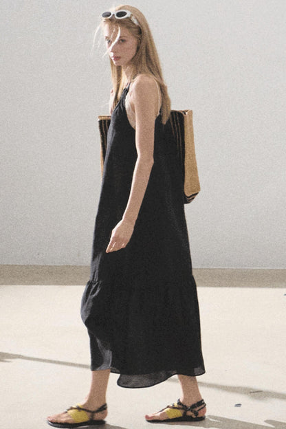 Fruitful Elegance Halter Dress