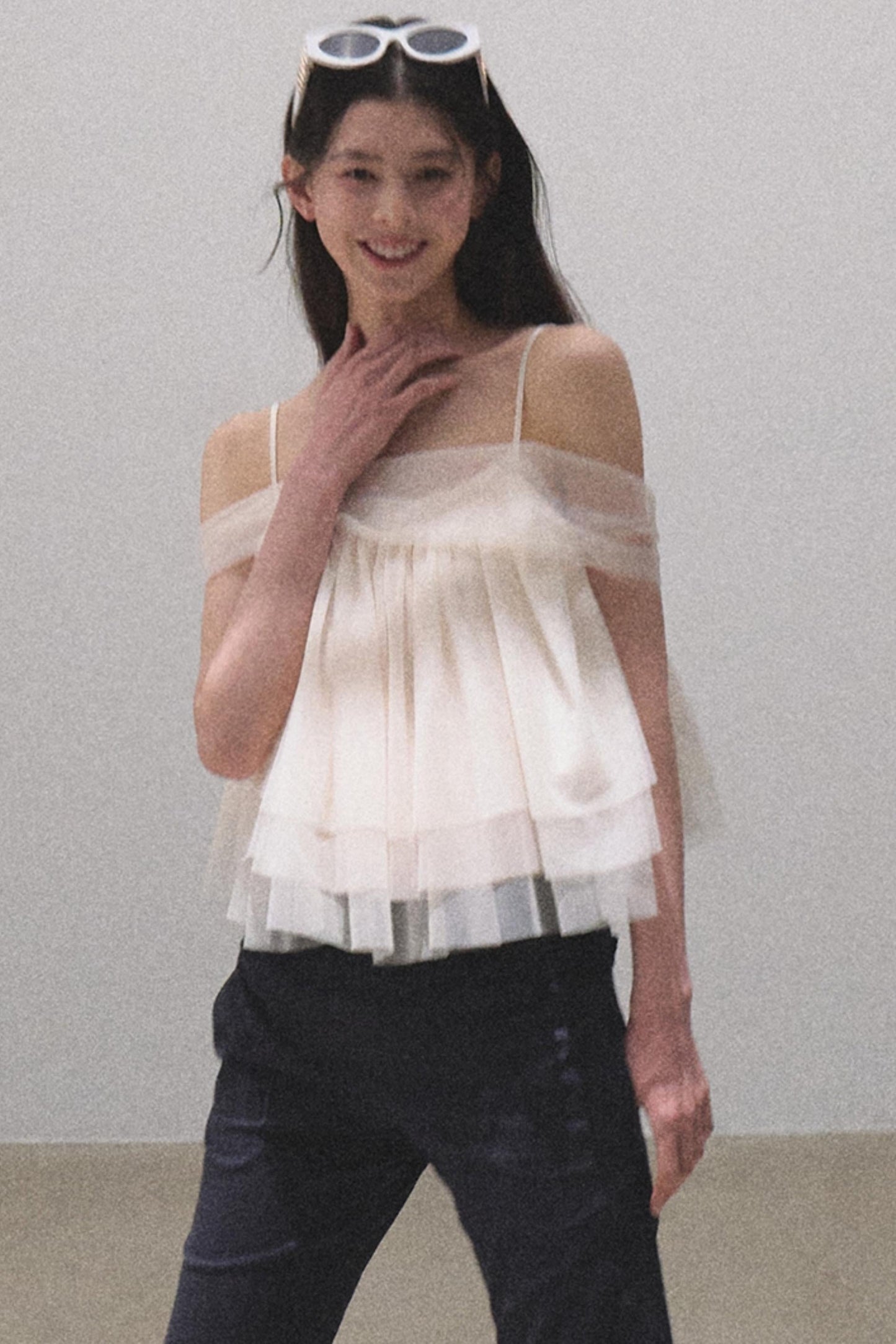 Moonlit Mesh Camisole Top