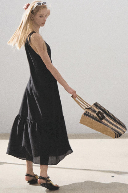 Fruitful Elegance Halter Dress