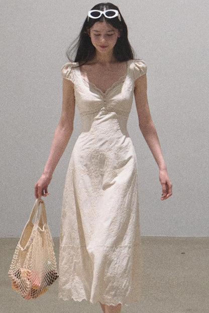 Bohemian Floral Embroidered Dress