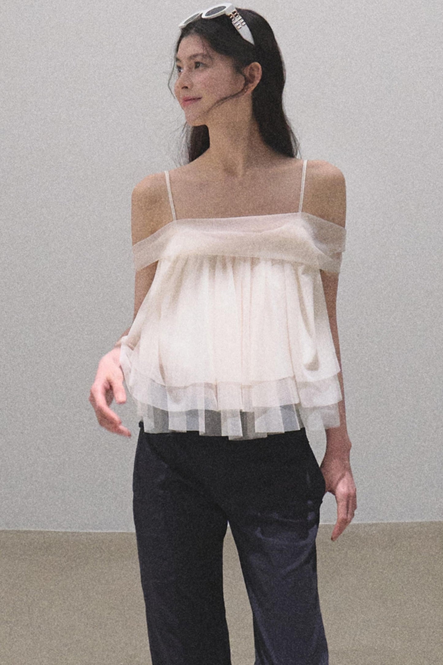 Moonlit Mesh Camisole Top