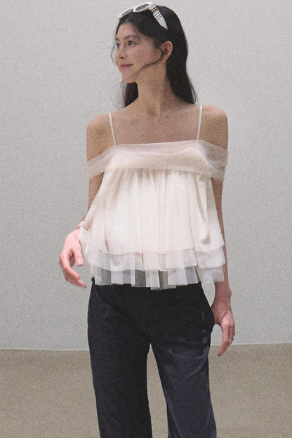 Moonlit Mesh Camisole Top
