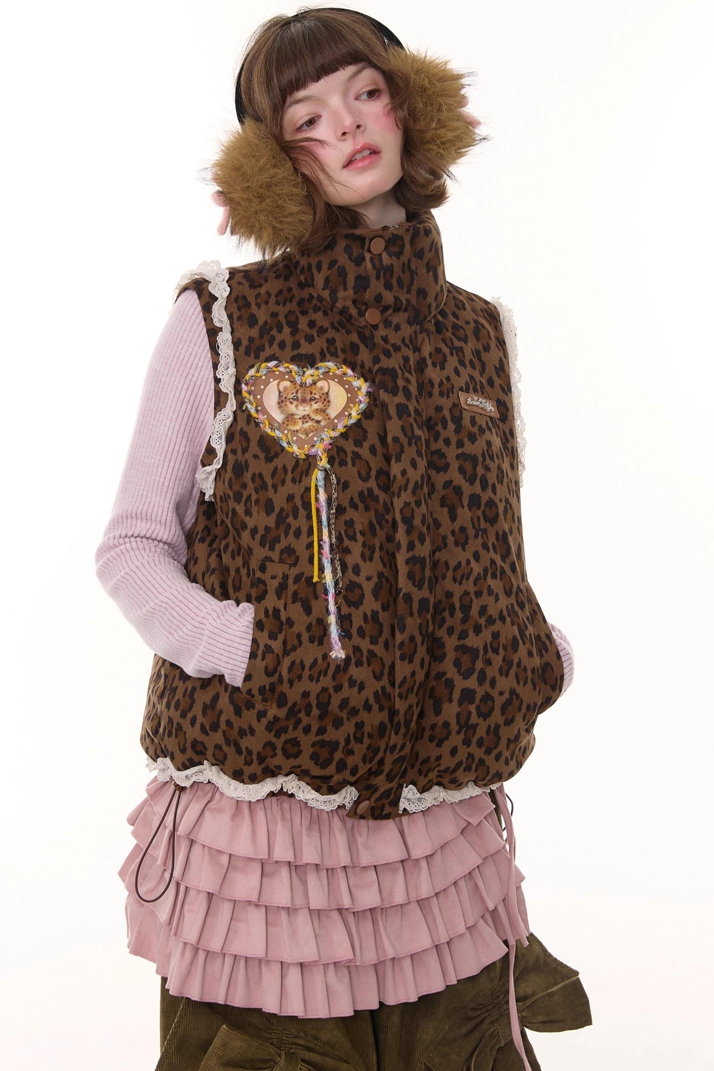 秋季豹纹蕾丝外套