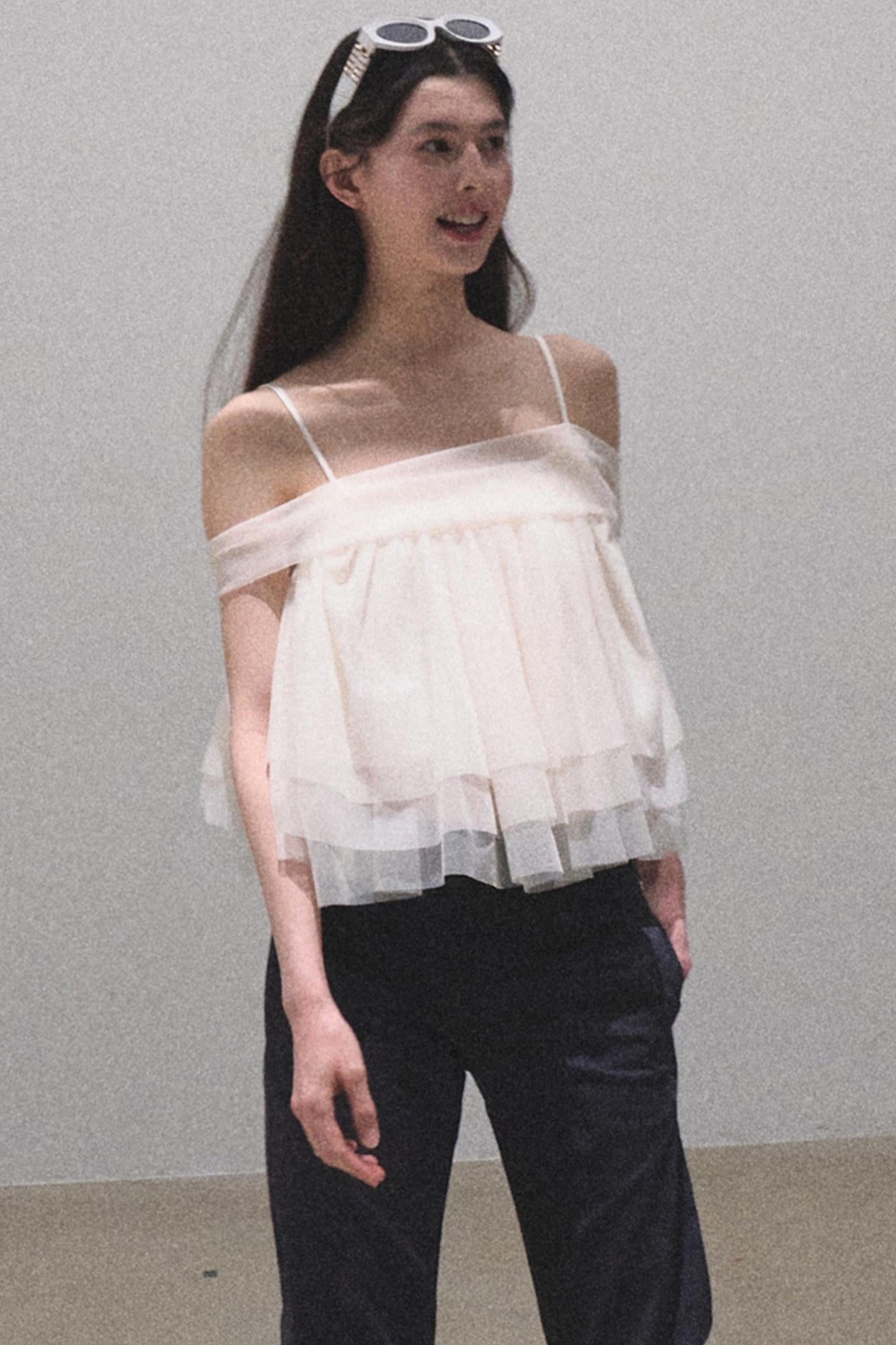 Moonlit Mesh Camisole Top