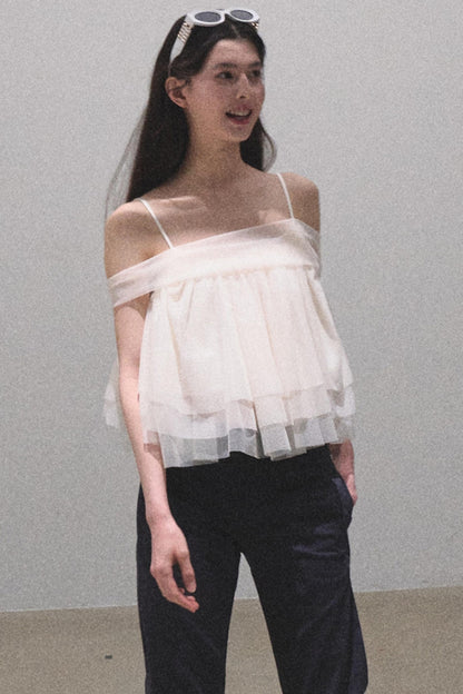 Moonlit Mesh Camisole Top