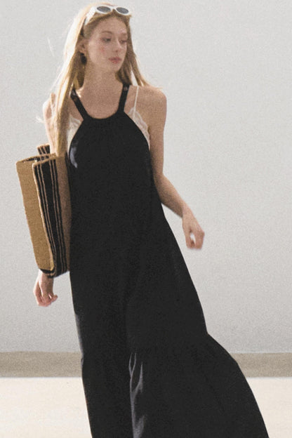 Fruitful Elegance Halter Dress