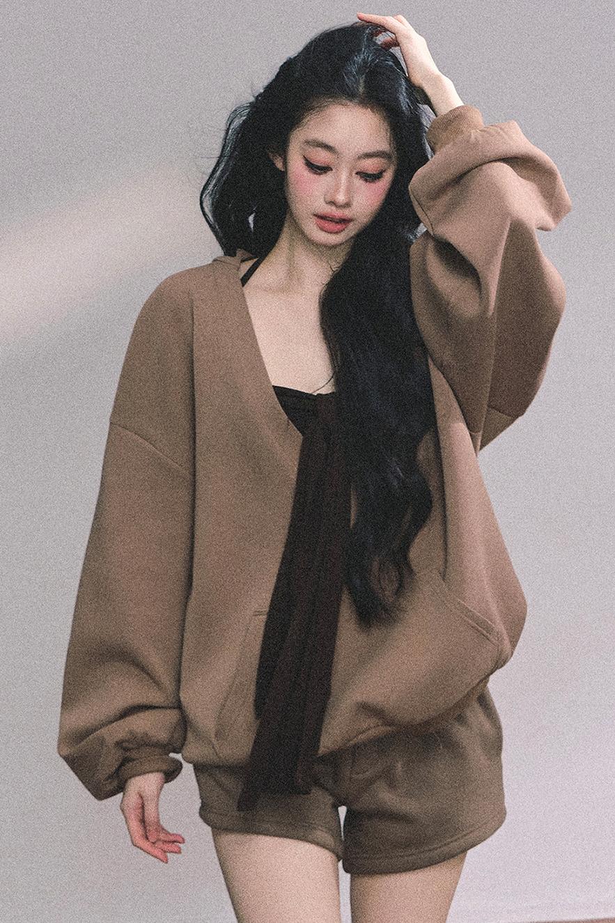 Autumn Hooded Three-Piece Set-Up