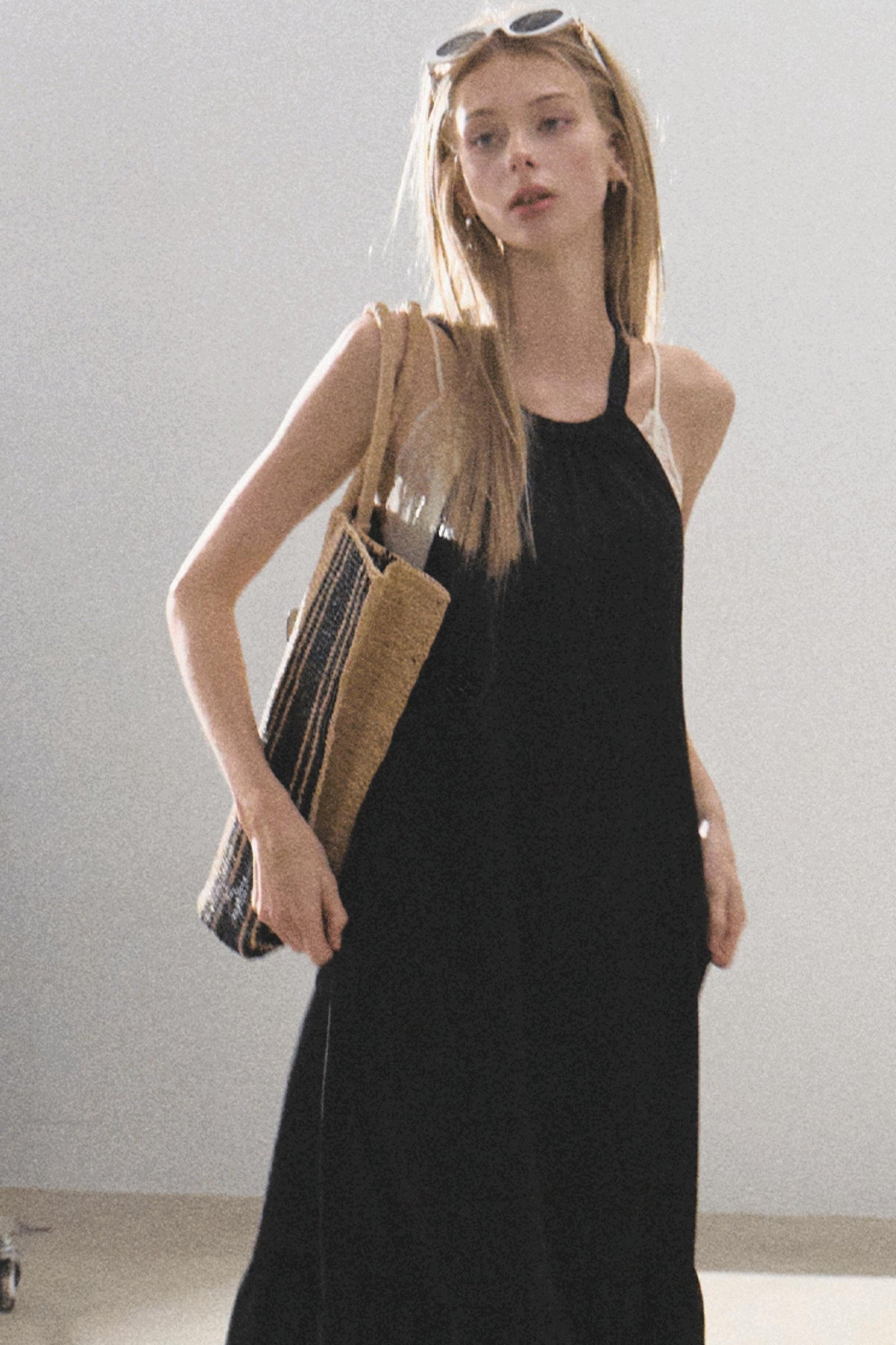 Fruitful Elegance Halter Dress