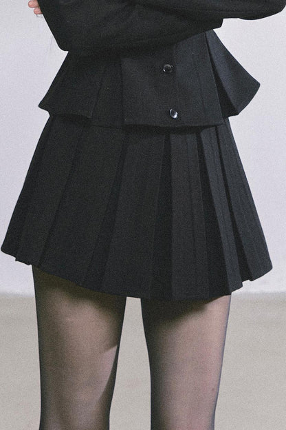 Gatsby Daughter Two-Piece Black Jacket Set-Up