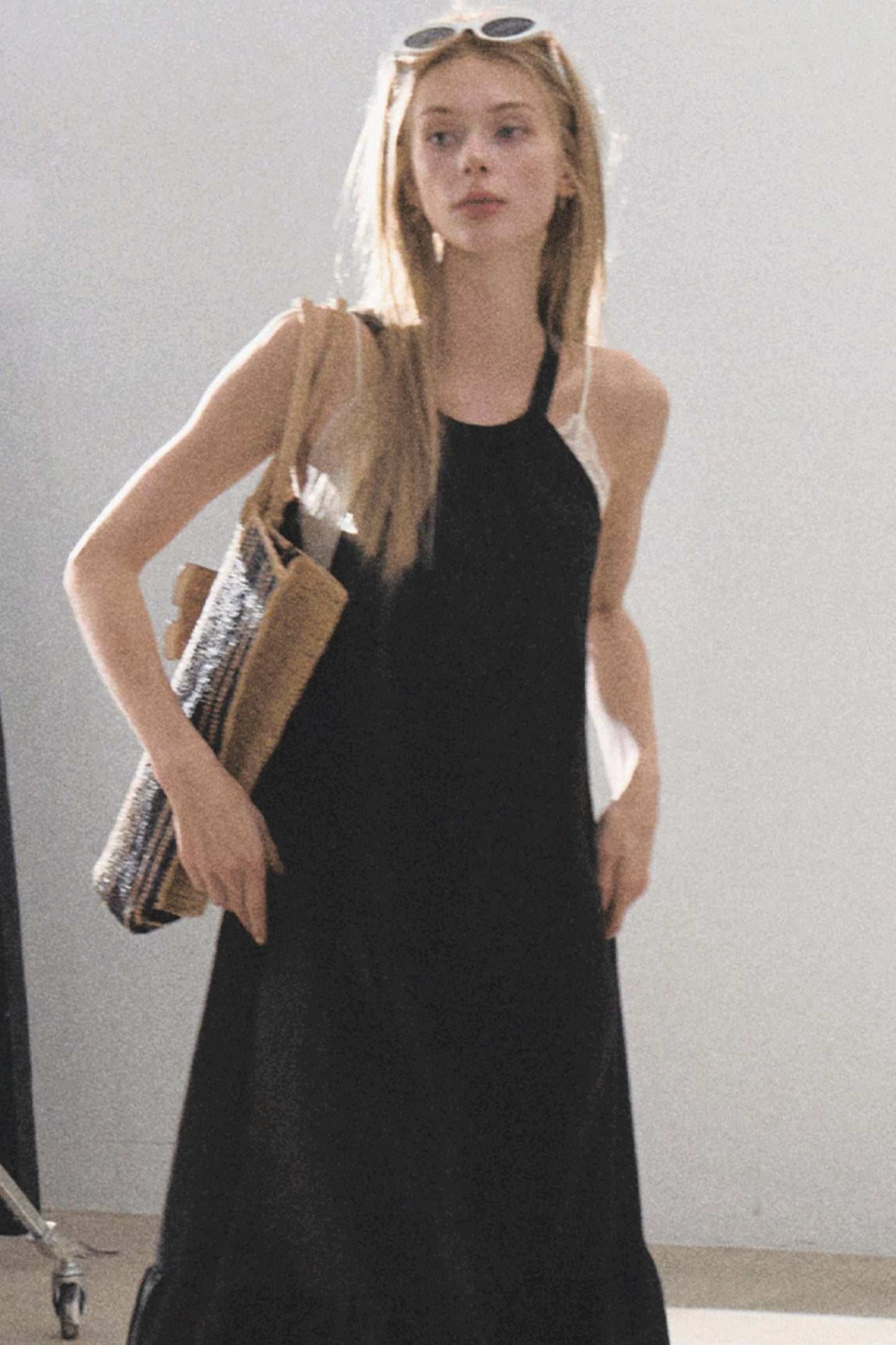 Fruitful Elegance Halter Dress