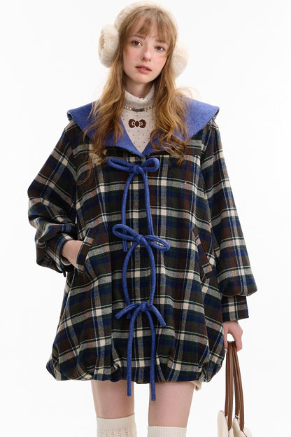 Autumn Doll Blue Woolen Coat