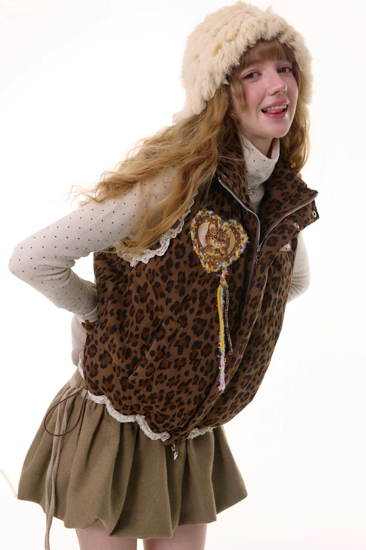 秋季豹纹蕾丝外套