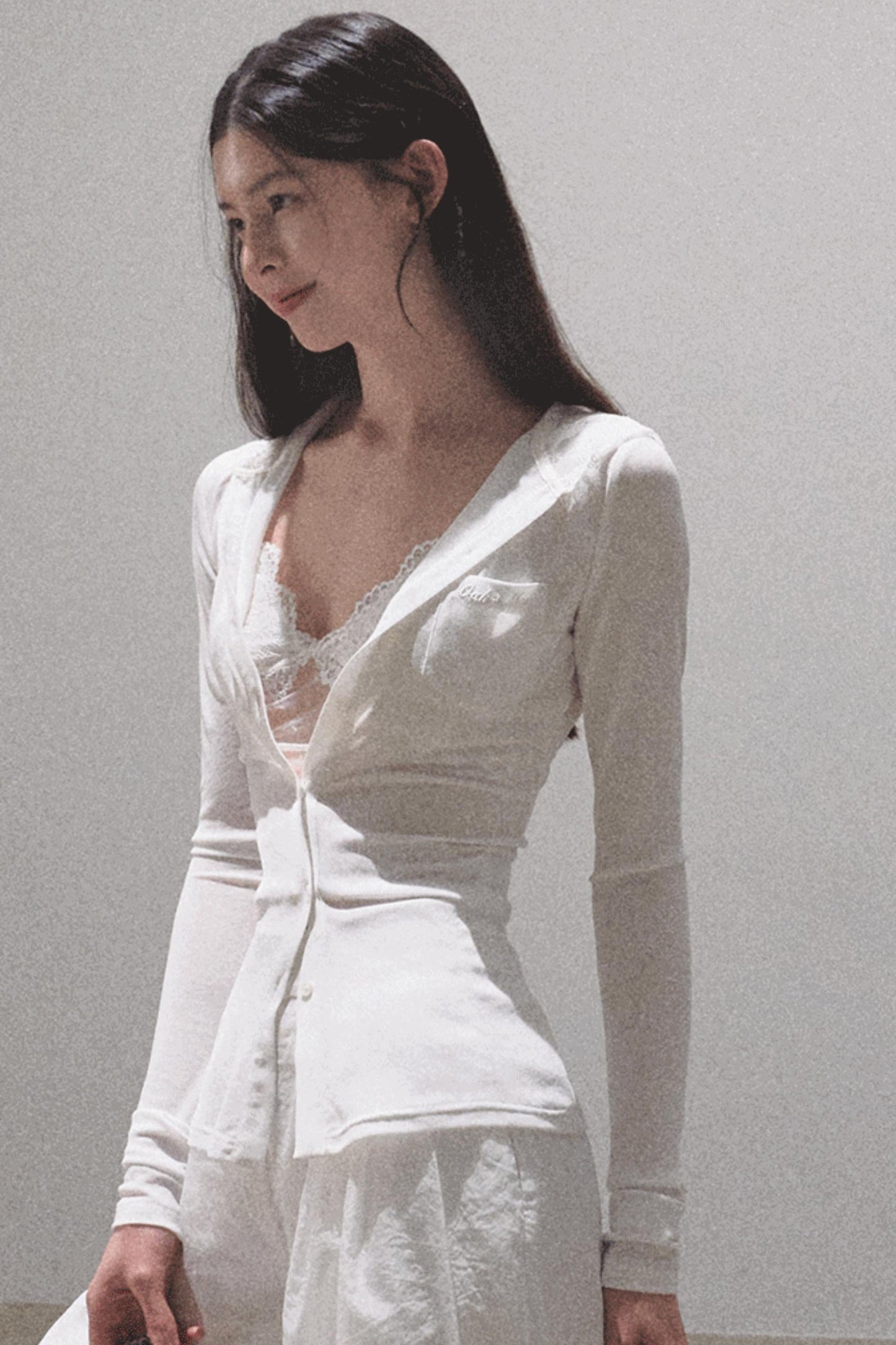 Snowflake Knit Hoodie &amp; Patchwork Shorts Set-Up