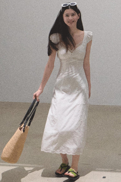 Bohemian Floral Embroidered Dress