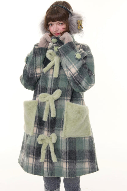 Retro Plaid Woolen Coat