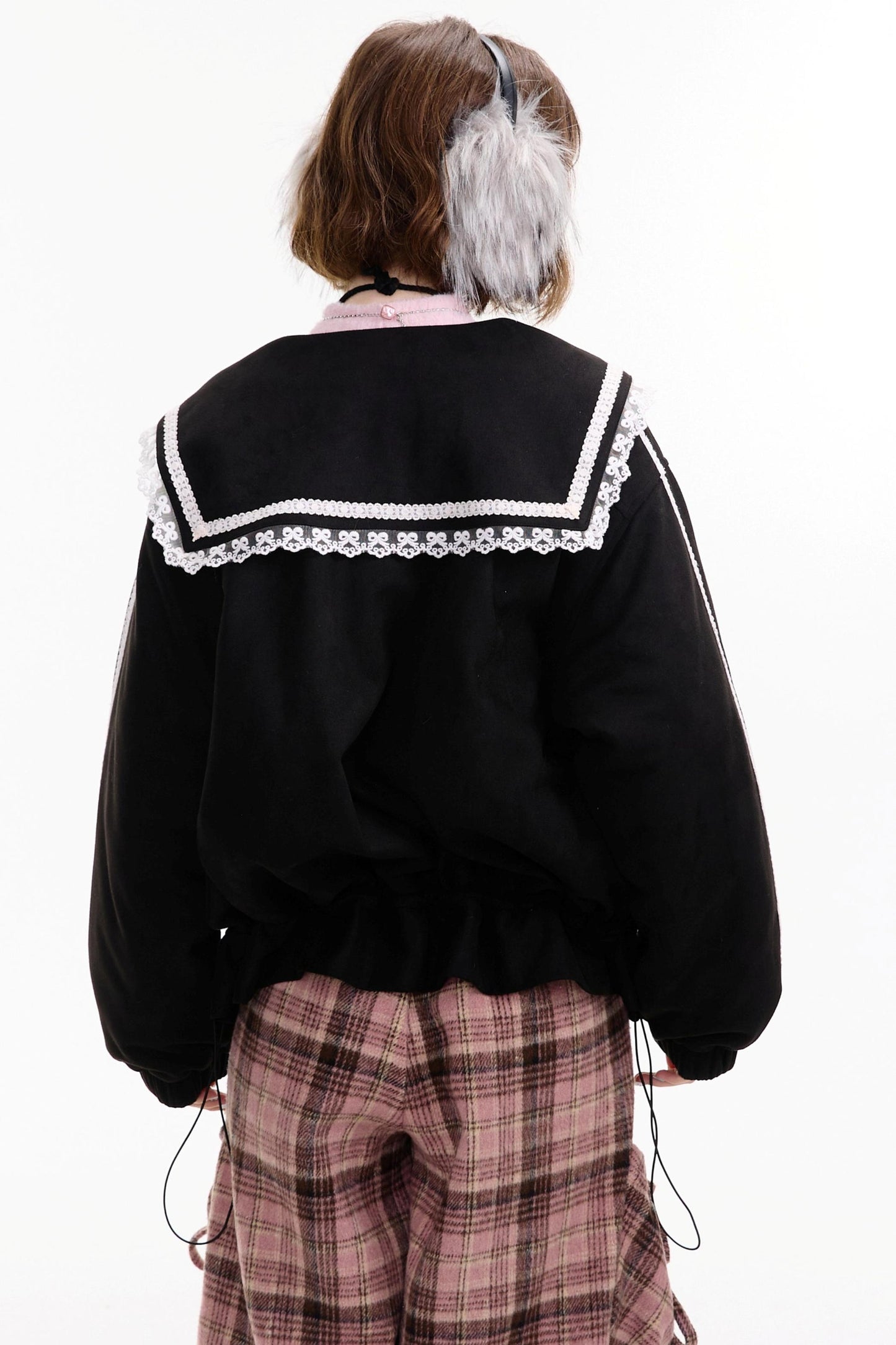 American Vintage Lace Splicing Cotton Jacket