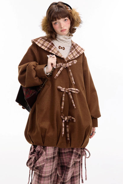 Autumn Doll Brown Woolen Coat
