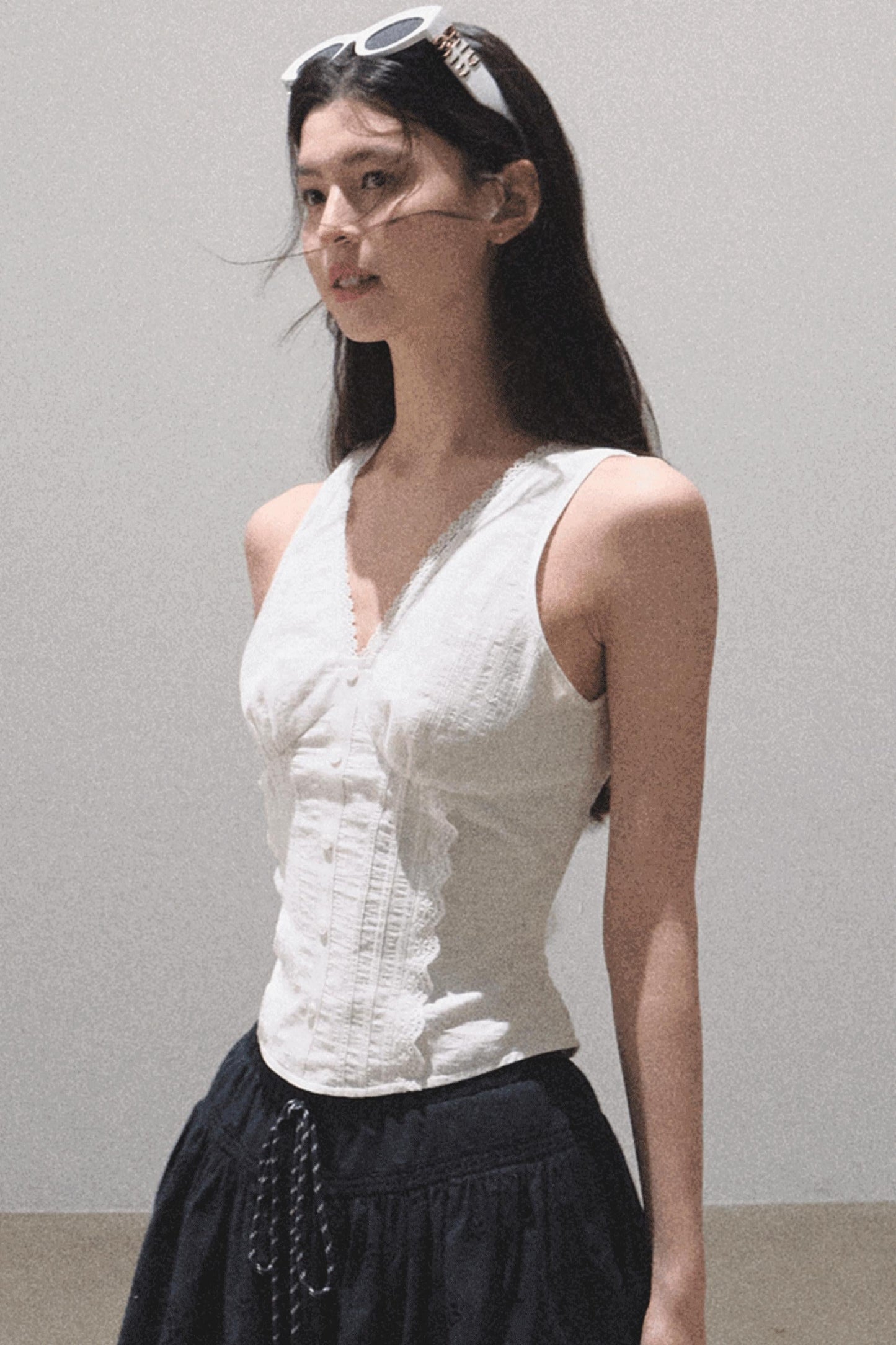 Ruffled V-Neck Camisole